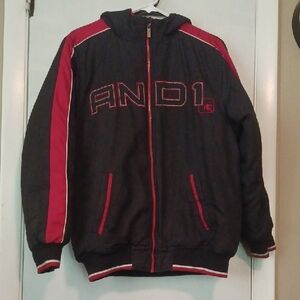 AND1 Black and Red Zip-Up Jajacket